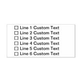 Checkbox für traditionelles benutzerdefiniertes Un Permastempel (Design)