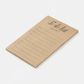 Checkbox-Liste für rustikale Kraft Post-it Klebezettel (angewinkelt)