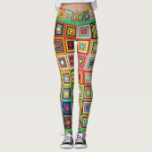 Checked Abstrakt Trendy Leggings (Vorderseite)