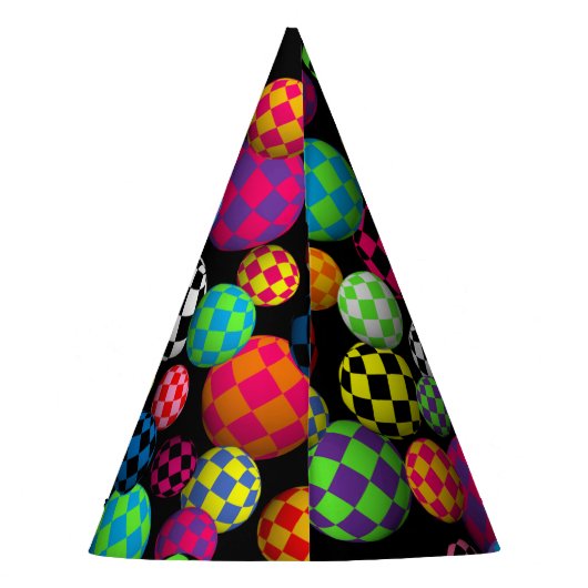 Checked Balls Partyhütchen (Rückseite)