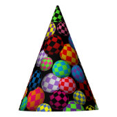 Checked Balls Partyhütchen (Vorderseite)