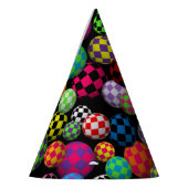 Checked Balls Partyhütchen (Links)