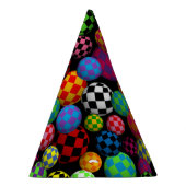 Checked Balls Partyhütchen (Rechts)