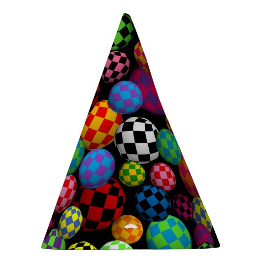 Checked Balls Partyhütchen (Rechts)