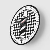 Checked Barberpole Uhr (Winkel)