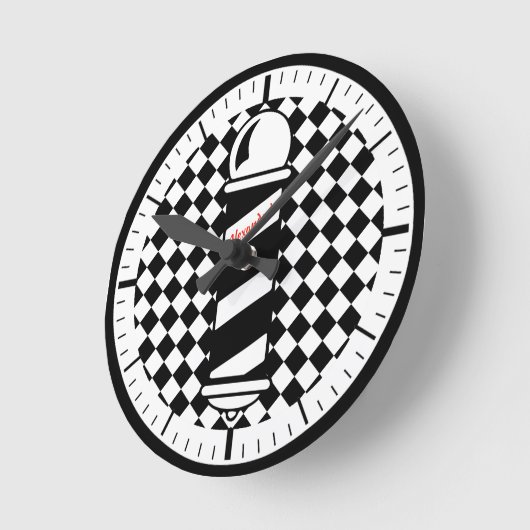 Checked Barberpole Uhr (Winkel)