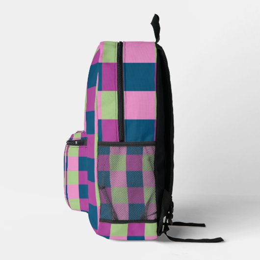Checked Bedruckter Rucksack (Rechts)