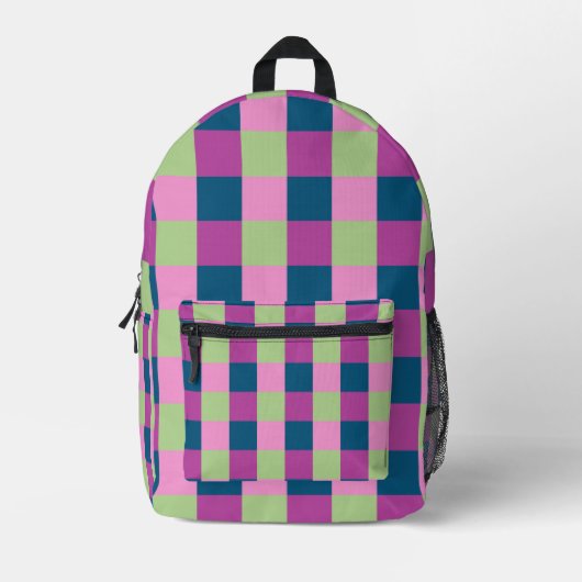 Checked Bedruckter Rucksack (Vorderseite)