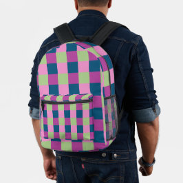 Checked Bedruckter Rucksack