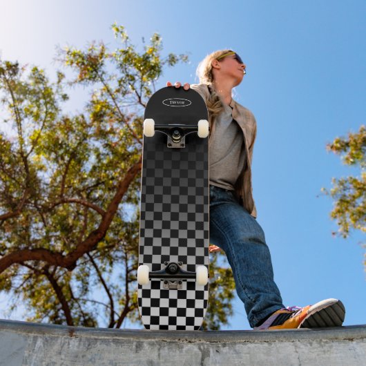 Checked Black Fade Skateboard (Außenbereich 1)