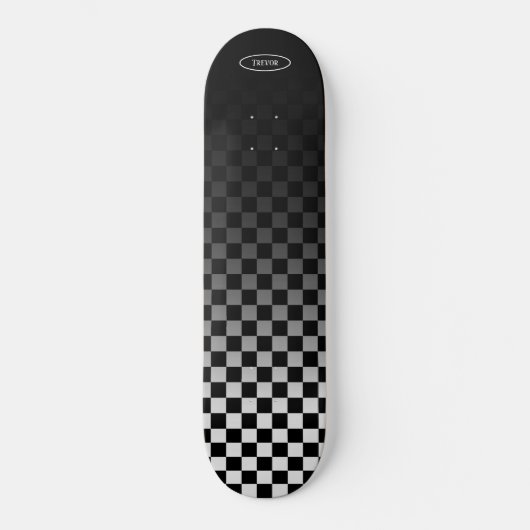 Checked Black Fade Skateboard (Vorderseite)