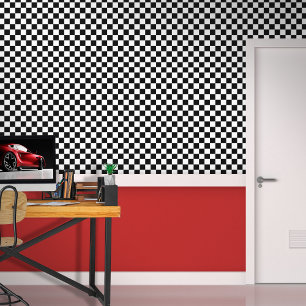 Checked Black Pick Your Background Color Tapete