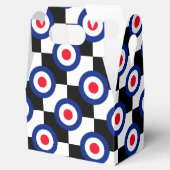 Checked Black Racing Target Mod Party Geschenkschachtel (Geöffnet)