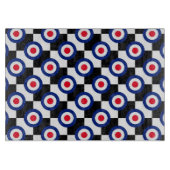 Checked Black Racing Target Mod Schneidebrett (Vorderseite)