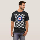 Checked Black Racing Target Mod T-Shirt (Vorne ganz)