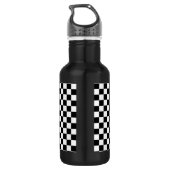 Checked Black Racing Target Mod Trinkflasche (Rückseite)