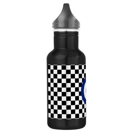 Checked Black Racing Target Mod Trinkflasche (Links)