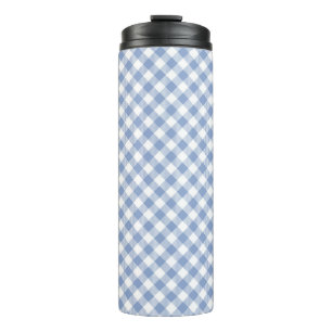 Checked Blue Gingham Classic Thermosbecher