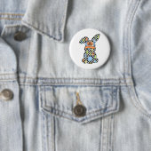 Checked Bunny Oaster Day Coquette Bows Rabbit Ha Button (Beispiel)
