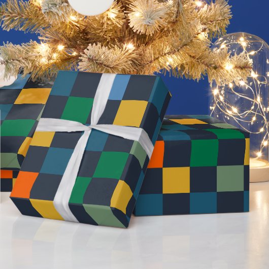 Checked Checked Checked Checked Karo Multi Color D Geschenkpapier (Feiertage)