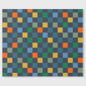 Checked Checked Checked Checked Karo Multi Color D Geschenkpapier (Flach)
