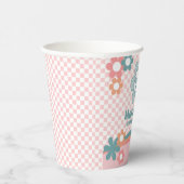 Checked Daisy Birthday Party Paper Cups Pappbecher (Rechts)