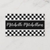 Checked Delight BW Visitenkarte (Vorderseite)