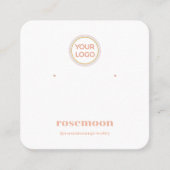 Checked Earring Display Card Quadratische Visitenkarte (Vorderseite)