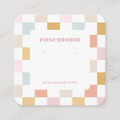 Checked Earring Display Card Quadratische Visitenkarte (Vorderseite)
