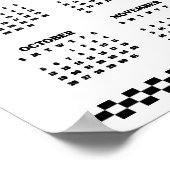 Checked Flags 2025 Calendar Poster (Ecke)