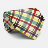 Checked Fun Print Necktie Krawatte (Gerollt)