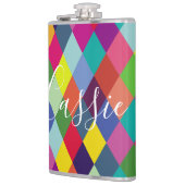 Checked Harlequin Rainbow Thermal Tumbler Flachmann (Links)