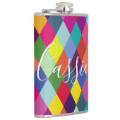 Checked Harlequin Rainbow Thermal Tumbler Flachmann (Rechts)