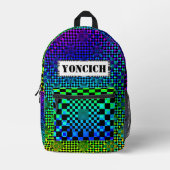 Checked Illusion von Kenneth Yoncich Bedruckter Rucksack (Vorderseite)