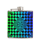 Checked Illusion von Kenneth Yoncich Flachmann (Vorderseite)