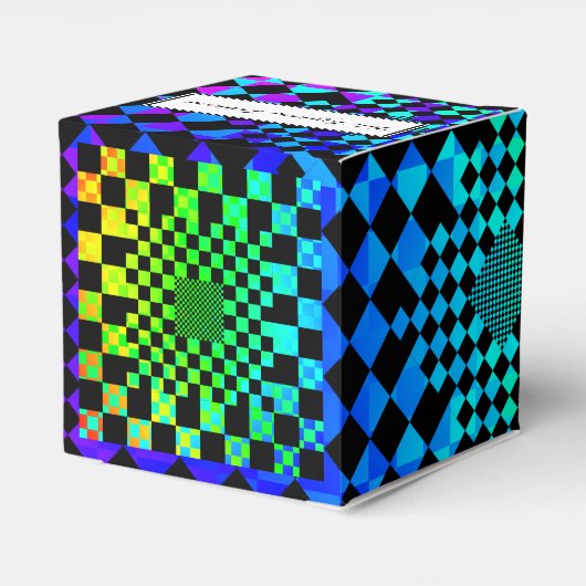 Checked Illusion von Kenneth Yoncich Geschenkschachtel (Rückseite)