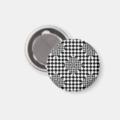 Checked Illusion von Kenneth Yoncich Magnet (Vorderseite/Rückseite)