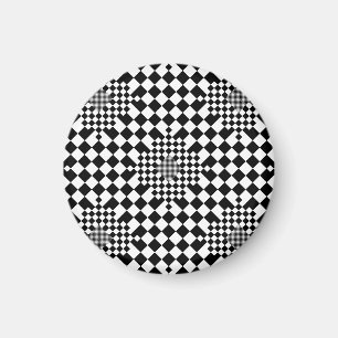 Checked Illusion von Kenneth Yoncich Magnet