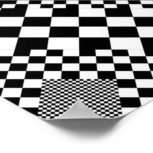 Checked Illusion von Kenneth Yoncich Poster (Ecke)