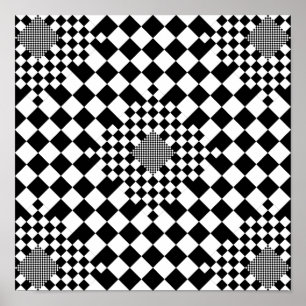 Checked Illusion von Kenneth Yoncich Poster