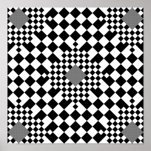 Checked Illusion von Kenneth Yoncich Poster (Vorne)