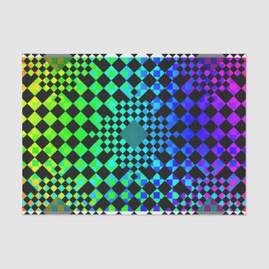Checked Illusion von Kenneth Yoncich Seidenpapier (Vorderseite)