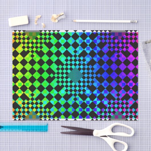 Checked Illusion von Kenneth Yoncich Seidenpapier (Handwerk)