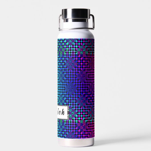 Checked Illusion von Kenneth Yoncich Trinkflasche (Rückseite)