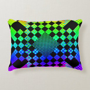Checked Illusion von Kenneth Yoncich Zierkissen