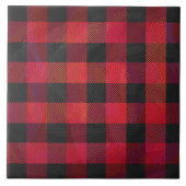 Checked Kariert Red and Black Fliese (Vorderseite)
