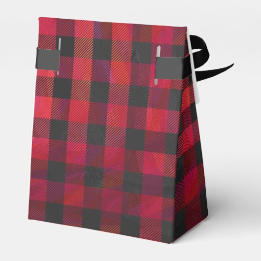 Checked Kariert Red and Black Geschenkschachtel (Rückseite)