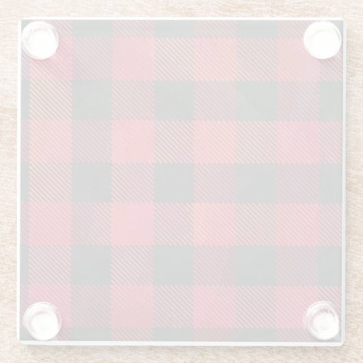 Checked Kariert Red and Black Glasuntersetzer (Rückseite)