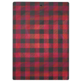 Checked Kariert Red and Black Klemmbrett (Rückseite)