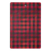Checked Kariert Red and Black Mini Klemmbrett (Rückseite)